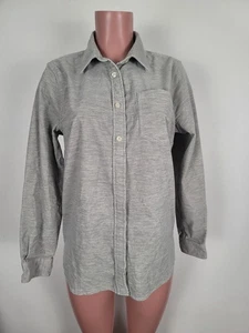 Duluth Trading Co Corduroy Stretch Long Shirt Rainstorm Gray 23304 Womens Medium - Picture 1 of 9
