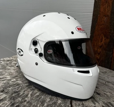 Bell RS7 PRO Integralhelm SNELL HANS Integralhelm Weiß Rennen - Bild 1 von 4