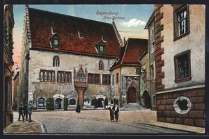 Regensburg, Ansichtskarte, Am Alten Rathaus - Picture 1 of 2