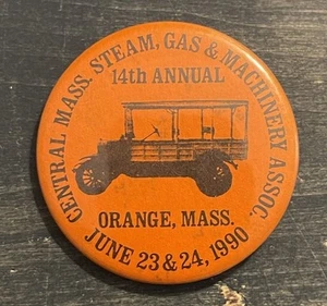 1990 CENTRAL MASS. STEAM- GAS- MACHINERY ASSOC. INC - Button-Pin ORANGE MASS. - Picture 1 of 2