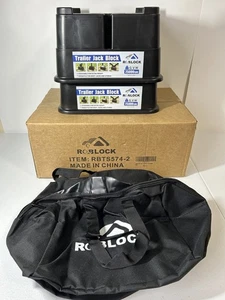 2PC ROBLOCK Trailer Jack Block RV Camper Stabilizer Blocks W/1 Bag 25000LBS NEW - Bild 1 von 11