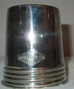 (8) HotAKold Zinn (schraubt zusammen) VERSILBERTE Becher - Bild 1 von 4