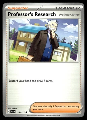 PROFESSOR'S RESEARCH 124/131 COMMON PRISMATIC EVOLUTIONS POKEMON - Image 1 of 4