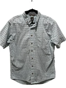 Noble Outfitters Herren Größe Large blau kariert Knopfleiste Stretch Hemd - Bild 1 von 9