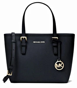 Michael Kors Donna Borsa Jet Set Travel XS TOTE Nero Pelle - Picture 1 of 11