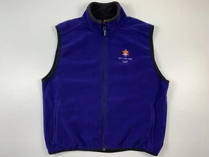 Mens Salt Lake 2002 Winter Olympics Marker Fleece Waiscoat Vest Made in USA XL - Picture 1 of 8