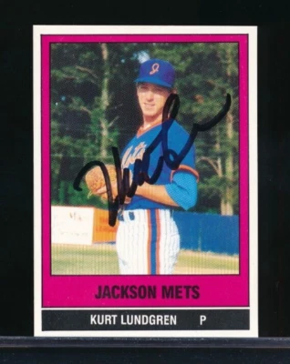 1986 TCMA Jackson Mets Kurt Lundgren #7 signed auto autograph - Image 1 of 2