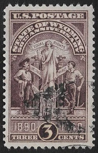 1940 United States 3c 50th Anniversary of Wyoming Statehood (LBX) - Picture 1 of 1