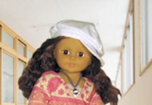 Puppenkleidung AG 18" Hut Zeitungsjunge weiß Cord passend für American Girl Puppen - Bild 1 von 3