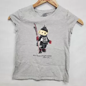 Polo Ralph Lauren Bear Girls Tee Size 6X/6 Extra 125 Ski Female Shirt - Picture 1 of 3