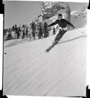 Chiharu Igaya Skiing 1955 Photo - Champion Japanese skier Chiharu Igaya speeds d