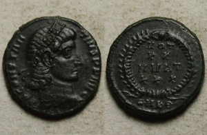 Constantius Laurel wreath o success Vows Rare genuine ancient Roman coin Cyzicus - Picture 1 of 4