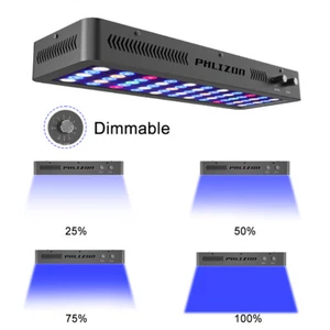 Dimmable 165W Reef Led Aquarium Light 24" 30" Full Spectrum for Coral Fish Tank - Picture 1 of 12