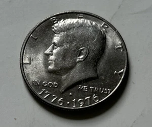 1776-1976 D-Kennedy mezzo dollaro bicentenario-denver zecca-presidente-storia-moneta - Foto 1 di 2