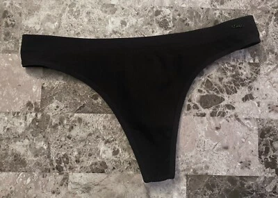 НОВЫЙ БЕЗ ЯРЛЫКОВ GAP ТЕЛА ЧЕРНЫЙ РЕБРИСТЫЙ ПОЛОСКИ ЛОГОТИП ОБОРУДОВАНИЕ ЭЛАСТИЧНОЙ БЕСШОВНЫЕ СТРИНГИ ТРУСИКИ - Изображение 1 из 3