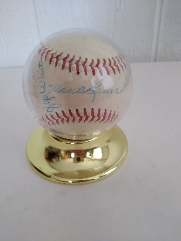 1962 Kansas City Athletics Team Signed Baseball Coach Hank Bauer JoJo White - Image 1 of 4