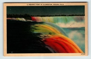 Postcard NY Prospect Point by Illumination Niagara Falls. - Picture 1 of 2
