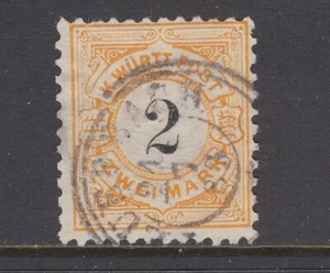 Wurttemberg Sc 71a used. 1875 2m yellow & black Numeral, fresh, sound, F-VF. - Picture 1 of 2