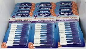 Tooth Picks - 12 x Wisdom Purple LARGE Clean Between Rubber Brushes - Picture 1 of 2