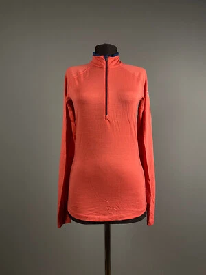 Top Pullover Icebreaker Mujer Rosa Bodyfit Zona Media Cremallera Lana Merino Talla S Foto 1 de 4