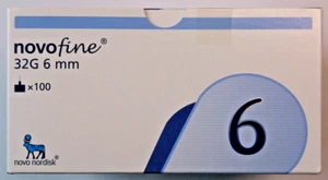100 NovoFine 32G, 6 mm, Lanzetten, PZN 05049790, MHD 03.2028