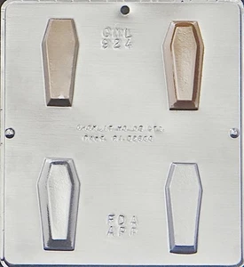 2 3/4" Coffin Assembly Chocolate Candy Mold Halloween 924 NEW - Picture 1 of 2