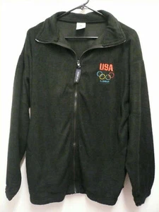 Team USA London Olympics weiche schwarze Polyester Reißverschluss Jacke Größe Herren (L) - Bild 1 von 4