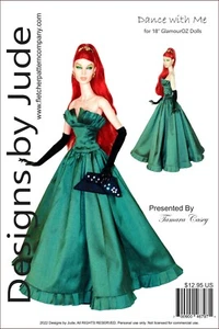 Dance with Me Doll Clothes Sewing Pattern for 18" GlamourOZ Fashion Dolls - Picture 1 of 8