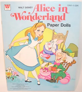 Vtg 1976 ALICE IN WONDERLAND PAPER DOLL Book Whitman # 1941-1 Unpunched Disney - Picture 1 of 2