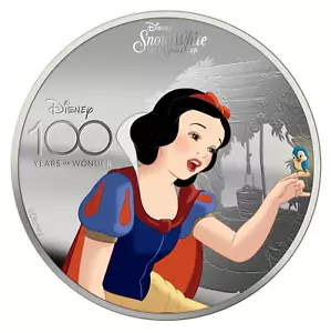 5 dollari Disney 100 anni di meraviglia Biancaneve Salomone 1 oz argento PP 2023 - Foto 1 di 2