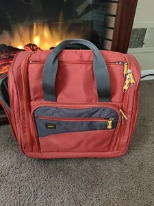 LUCAS 16" Carry-On Wheeled Luggage Lucas Original 16x15x9” Sunset Orange - Picture 1 of 9