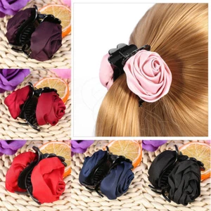 Hair Crab Clip Rose Hair Claws Clips Hair Accessories Womens Girls Hair Hairpin↷ - Picture 1 of 22