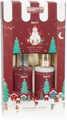 BRUBAKER 3-tlg Körperpflege Wellness Geschenkset Beeren Duft Weihnachten
