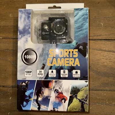 Sports Camera 1080P HD Video 30 FPS Waterproof Detachable Battery Brand New - Image 1 of 4