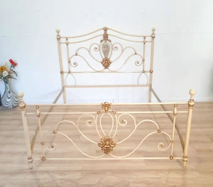 Antikes Metallbett, Eisenbett, Schmiedekunst, Doppelbett - Bild 1 von 13