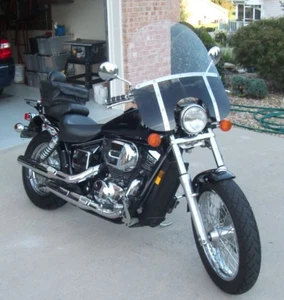 18"x16" Windscreen Windshield For Honda Magna Shadow 600 750 1100 Spirit Sabre - Imagen 1 de 15