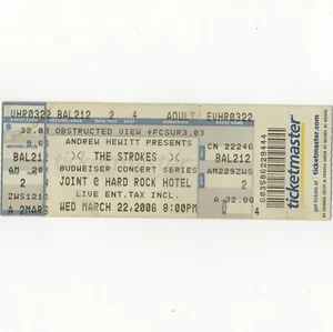 THE STROKES & EAGLES OF DEATH METAL Concert Ticket Stub 3/22/06 LAS VEGAS Rare - Picture 1 of 2