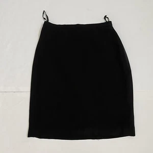 george women’s sz S black knee length business lined skirt - Picture 1 of 4