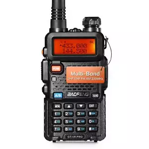Baofeng GT-5R Pro Ham Radio | 5W | Dual Band | Ricevitore UHF/VHF/FM/Airband/NOAA - Foto 1 di 9