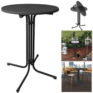 Stehtisch Klappbar Ø80cm Bistrotisch Partytisch Schwarz Klapptisch Gastronomie - Bild 1 von 12