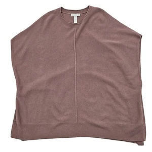 Poncho suéter de lana cachemir marrón topo Nordstrom para mujer talla única - Imagen 1 de 5