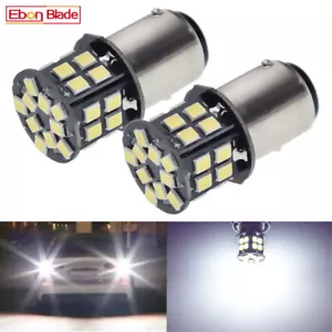 2x 6V 1157 BAY15D White Car Bulb LED Tail Brake Stop Reverse Signal Light Lamp - Picture 1 of 7