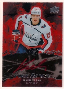 2019-20 Upper Deck Ice Fire and Ice Autographs #FIJV Jakub Vrana FIRE AUTO - Picture 1 of 2