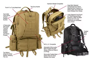 Rothco Global Tactical Assault Pack mit 60 Liter Fassungsvermögen, MOLLE kompatibel 23520 - Bild 1 von 37