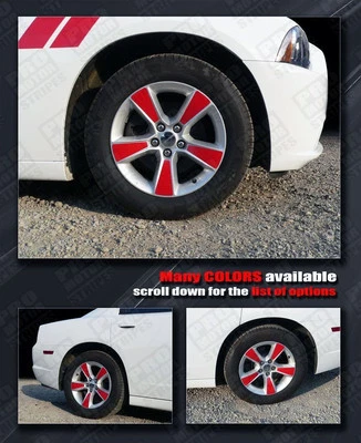 Dodge Charger 2011-2014 - Calcomanías superpuestas de radios de rueda para llantas de 17" (elige color) Foto 1 de 2