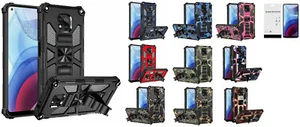 For Motorola Moto G Power XT2117 (2021) Machine Stand Case Cover +Tempered Glass - Picture 1 of 9