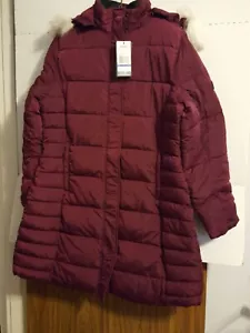 Galaxy by Harvic Women's Heavy Weight Parka Jacket Burgundy 2XL - Picture 1 of 10