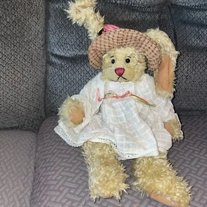 Orecchie pieghevoli vintage Ganz antico coniglio 10" decorazione casa vivaio HE4479 - Foto 1 di 5