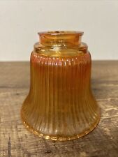Marigold Carnival Glass Lamp Shade Ribbed Art Deco Table Stand Ceiling
