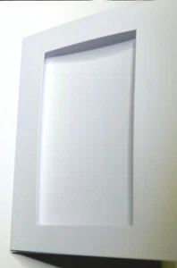5 Double Fold White Card Blanks 140 x 86mm with 90 x 50mm Aperture & Envs NEW - Picture 1 of 2
